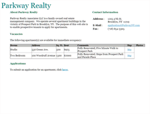 Tablet Screenshot of parkwayny.com